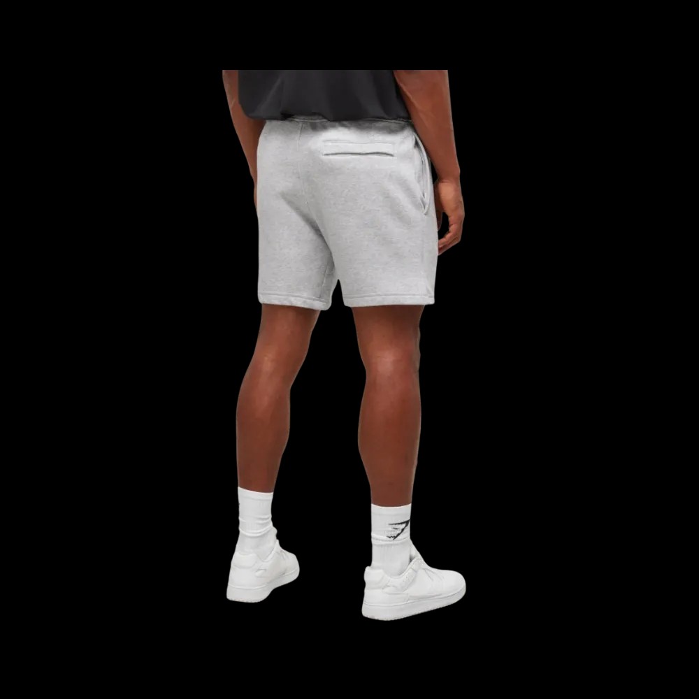 Gymshark Crest 7" Shorts Slim Fit Light Grey Marl - HypeFly India View 3