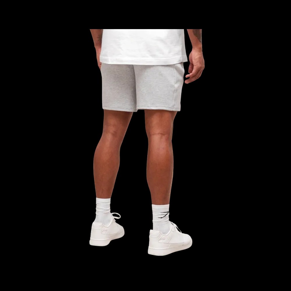 Gymshark Interlock Tech 6" Shorts Slim Fit Light Grey Core Marl - HypeFly India View 2