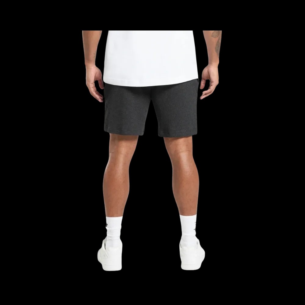 Gymshark Waffle Shorts Oversized Fit Black - HypeFly India View 3