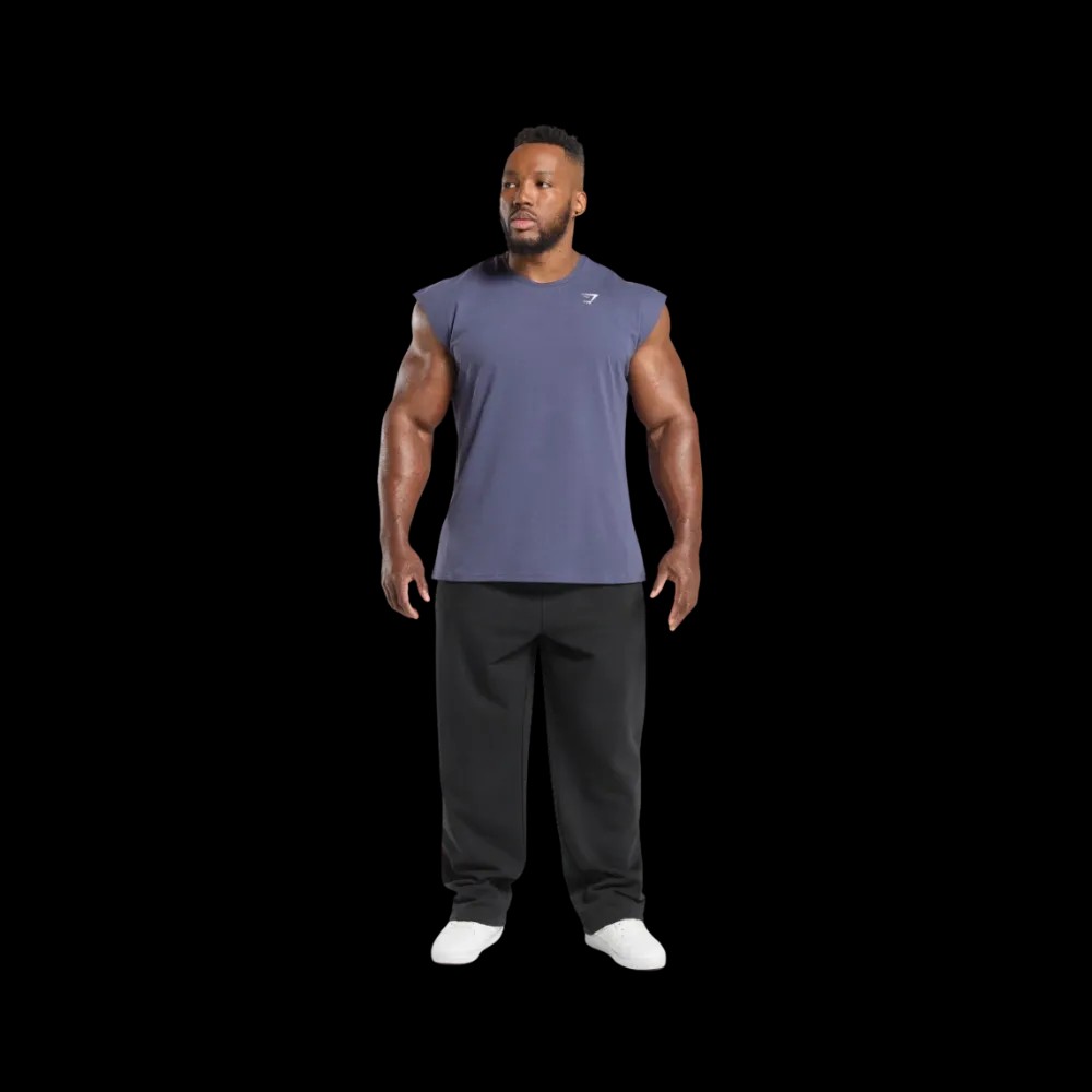 Gymshark Critical Cut Off Tank Slim Fit Weighted Purple - HypeFly India View 2