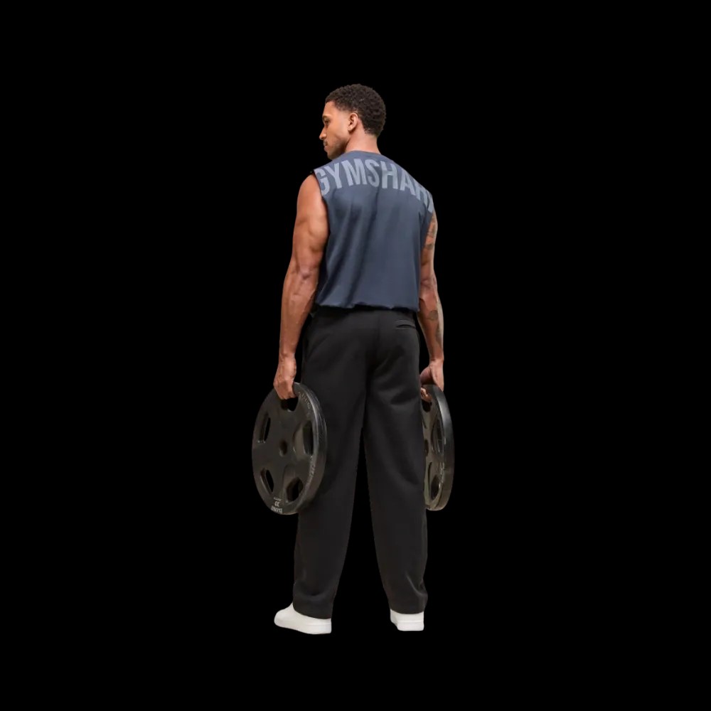 Gymshark Power Cut Off Tank Oversized Fit Heavy Blue - HypeFly India View 3