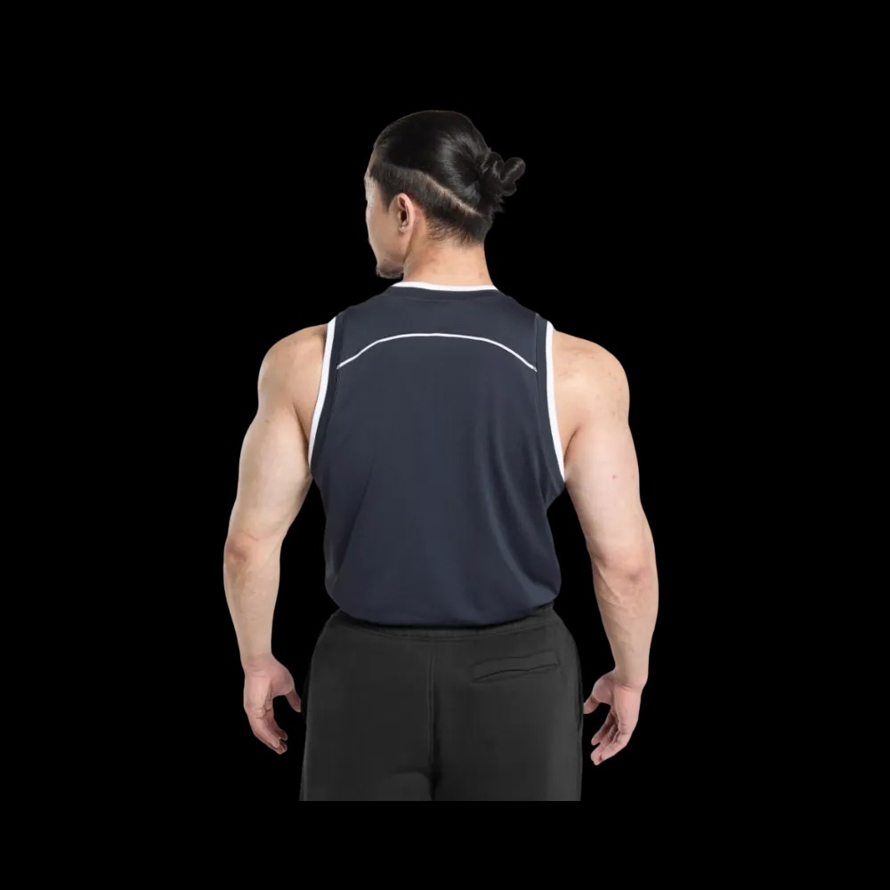 Gymshark Mesh Tank Regular Fit Heavy Blue - HypeFly India View 5