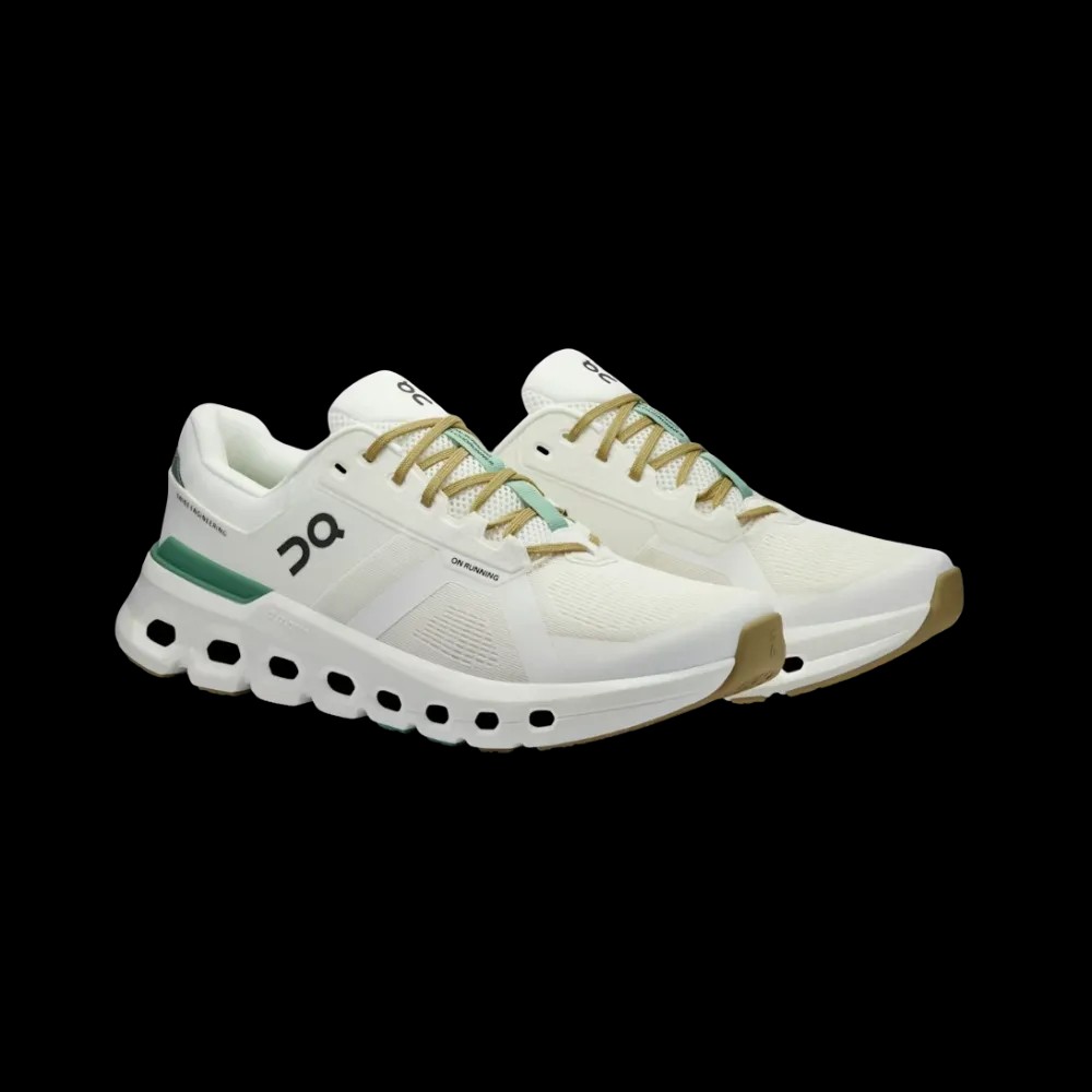 On Running Cloud Runner 2 White Green - HypeFly India View 4