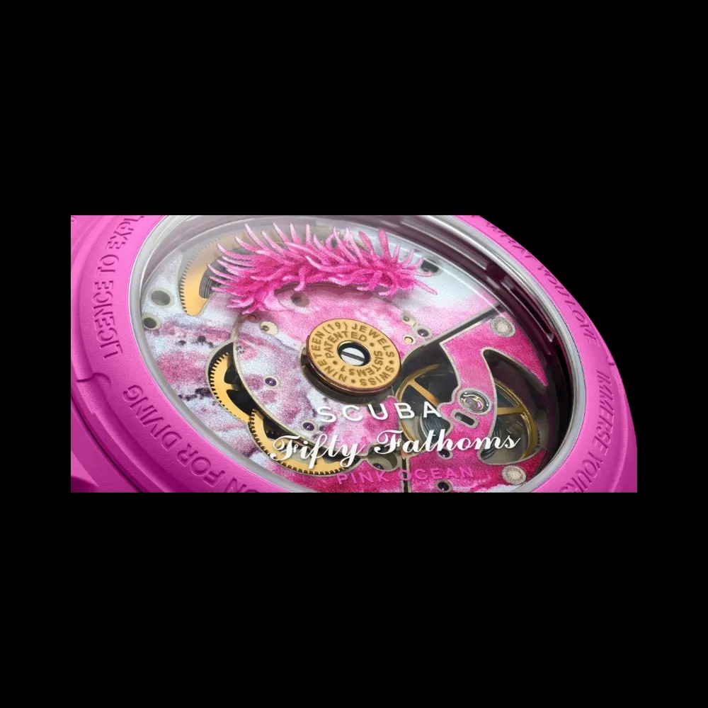 Blancpain x Swatch Bioceramic Scuba Fifty Fathoms Ccollection Pink Ocean - HypeFly India View 2