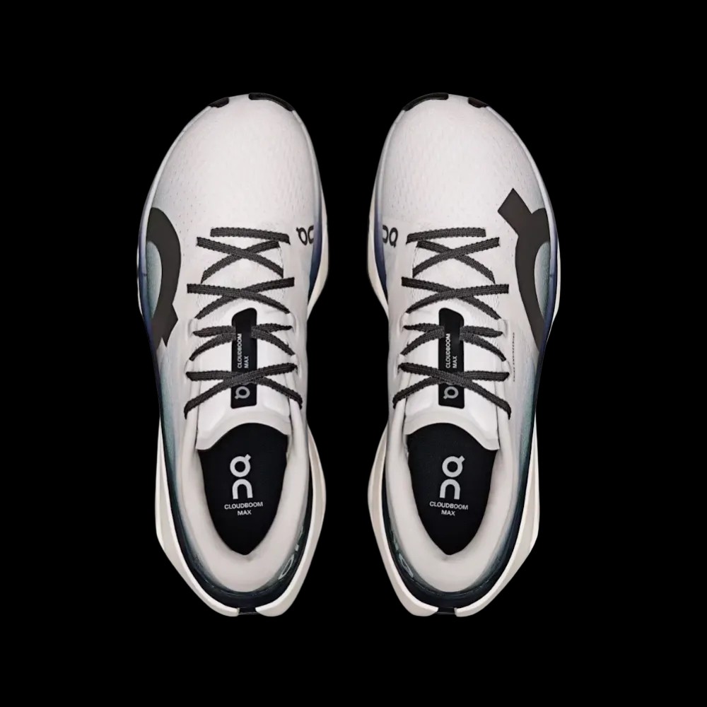 On Running Cloudboom Max White | Black - HypeFly India View 4