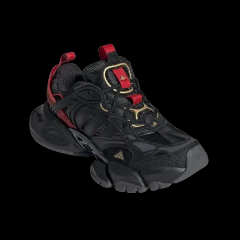 Adidas XLG Runner Deluxe Black Gold Metallic Red - HypeFly India View 2