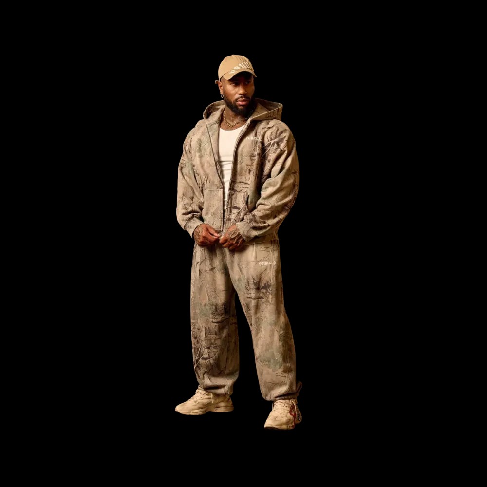 YoungLA Tree Camo Collection Zip Up Beige Tree Camo - HypeFly India View 3