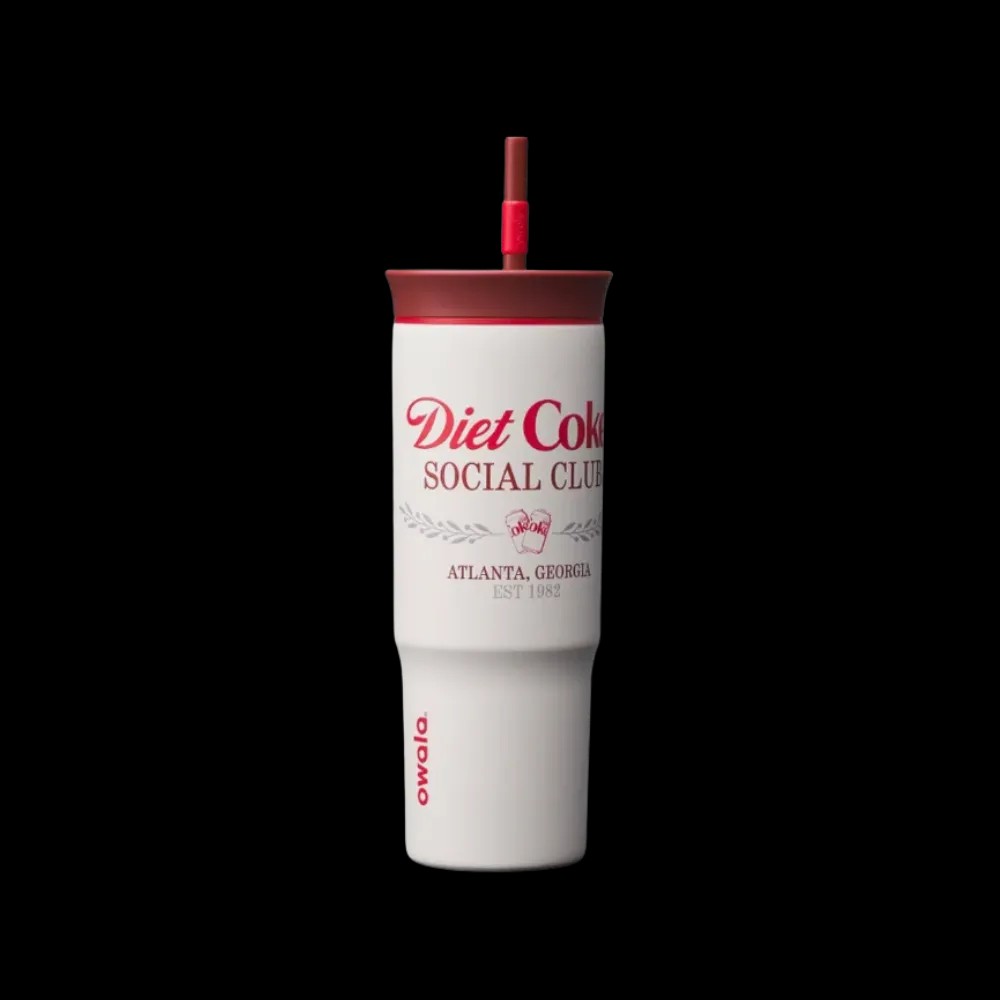 Owala x Diet Coke 24oz Special Edition Stainless Steel Straw Tumbler Diet Coke Social Club - HypeFly India View 1