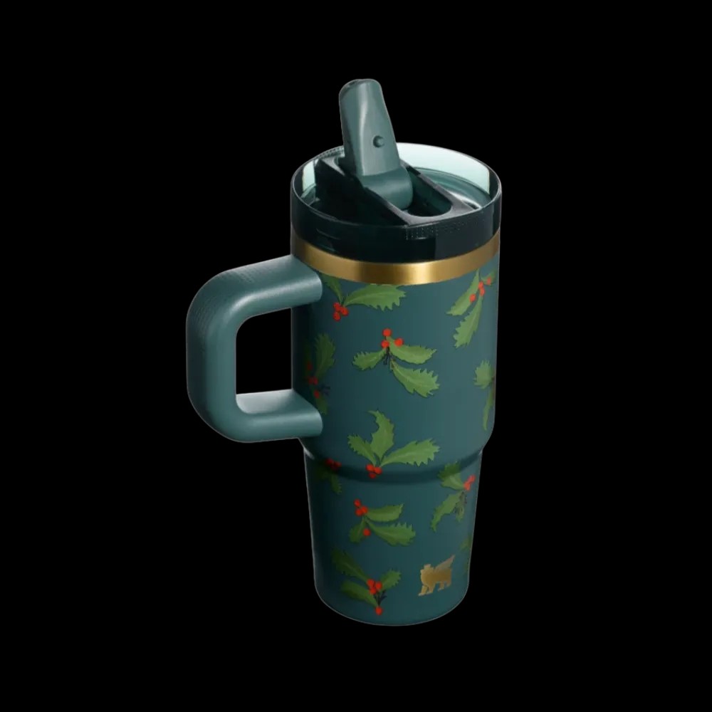 Stanley Cheers and Cheer Quencher ProTour Flip Straw Tumbler (14OZ) Holiday Botanical - HypeFly India View 2