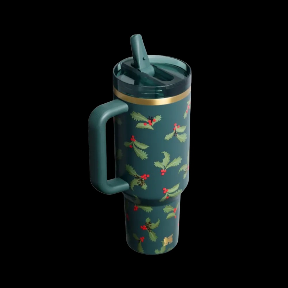 Stanley Cheers and Cheer Quencher ProTour Flip Straw Tumbler 40OZ Holiday Botanical - HypeFly India View 2