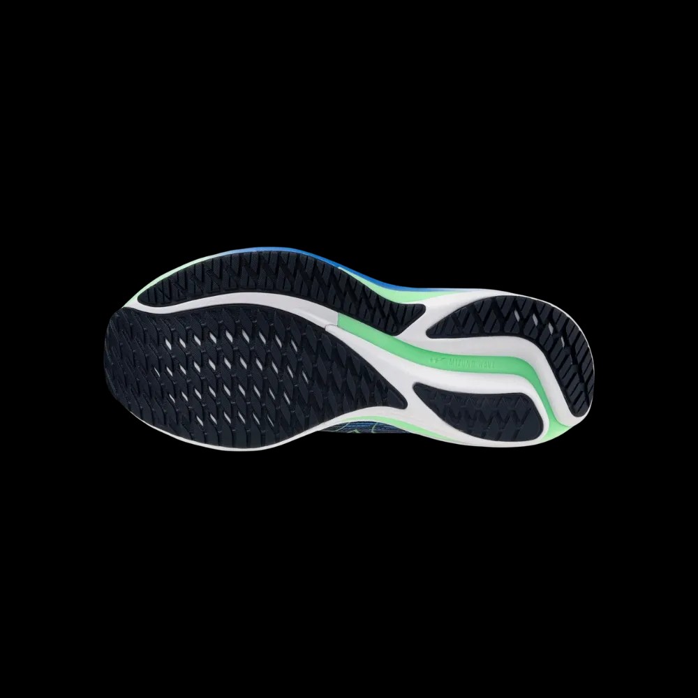 Mizuno Wave Rider 28 Vintage Indigo-Neo Mint - HypeFly India View 2