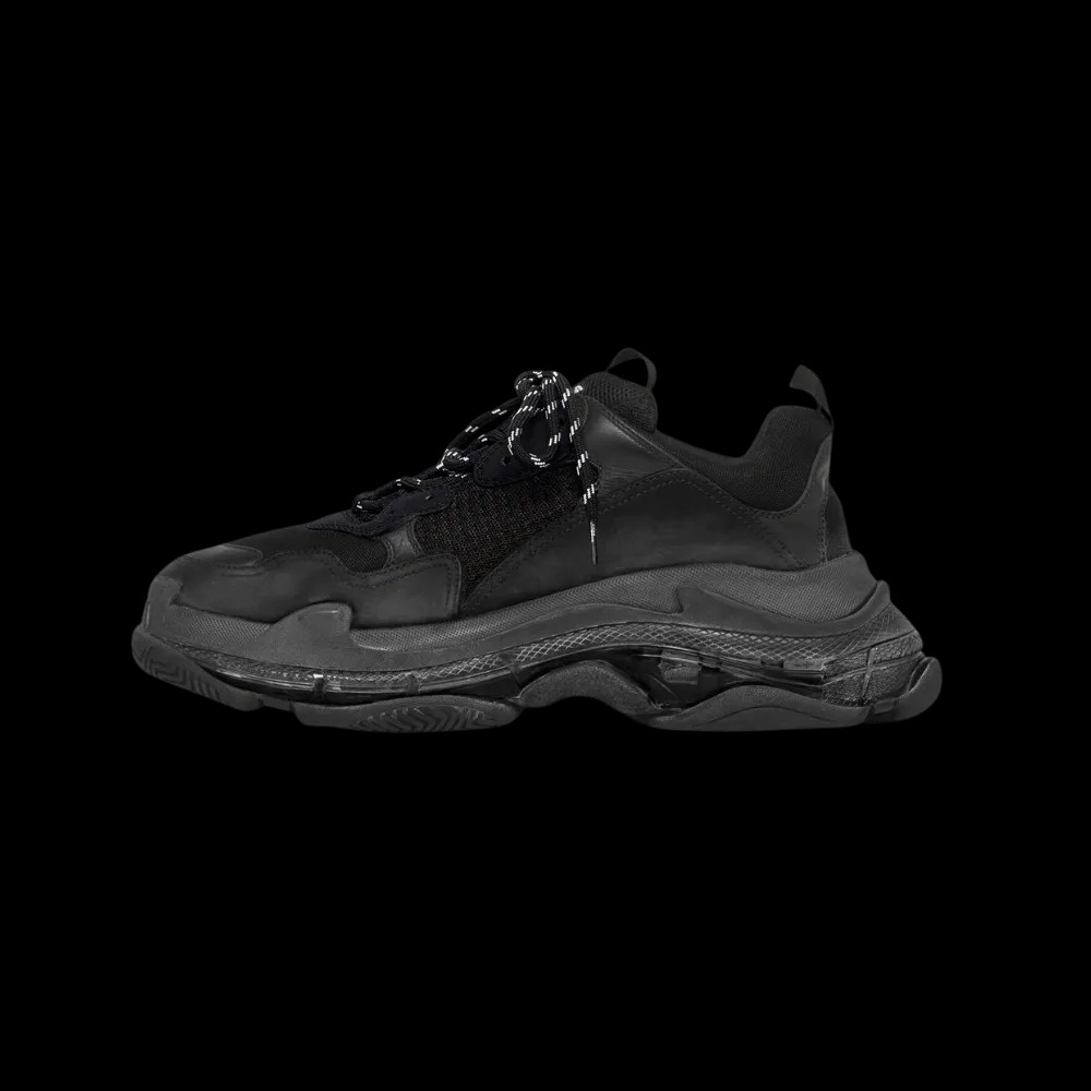 Balenciaga Triple S Clear Sole Sneaker In Black - HypeFly India View 5