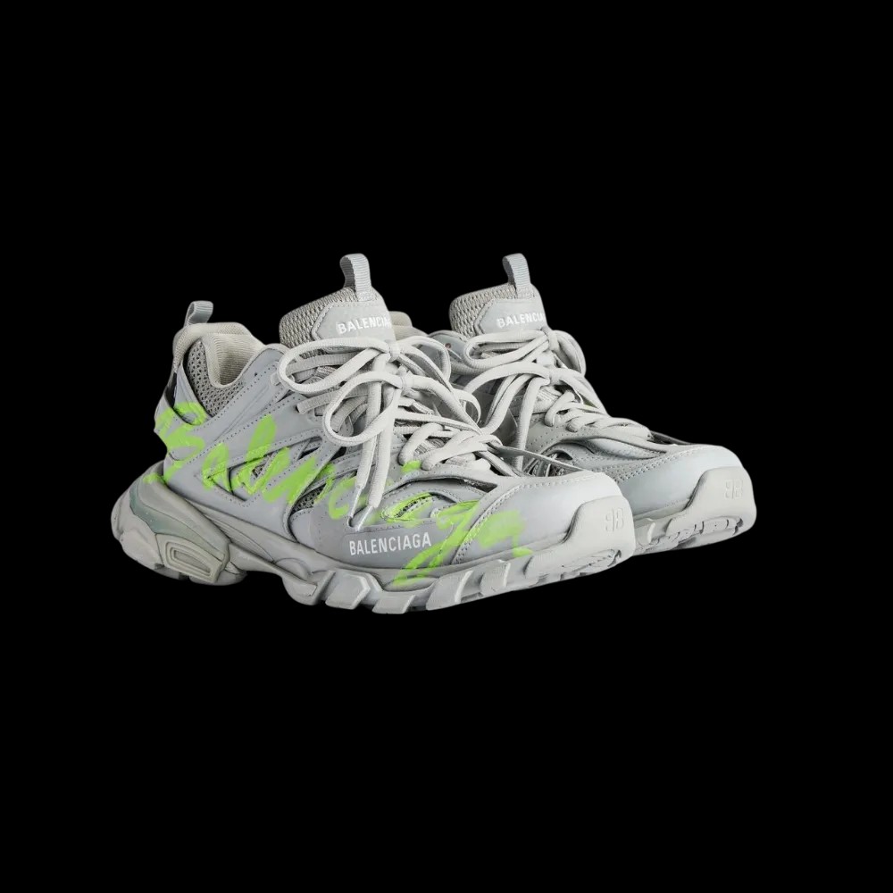 Balenciaga Track Signature Sneaker In Grey - HypeFly India View 5