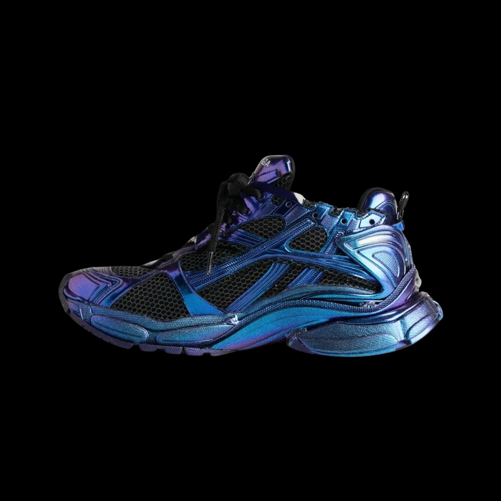 Balenciaga Runner Iridescent Sneaker in Blue - HypeFly India View 3