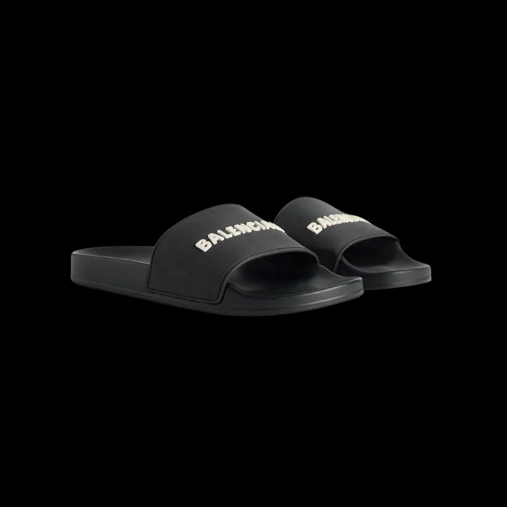 Balenciaga Pool Slide Sandal In Black - HypeFly India View 5