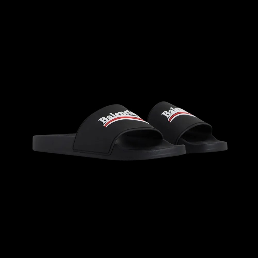 Balenciaga Pool Slide Sandal In Black - HypeFly India View 4