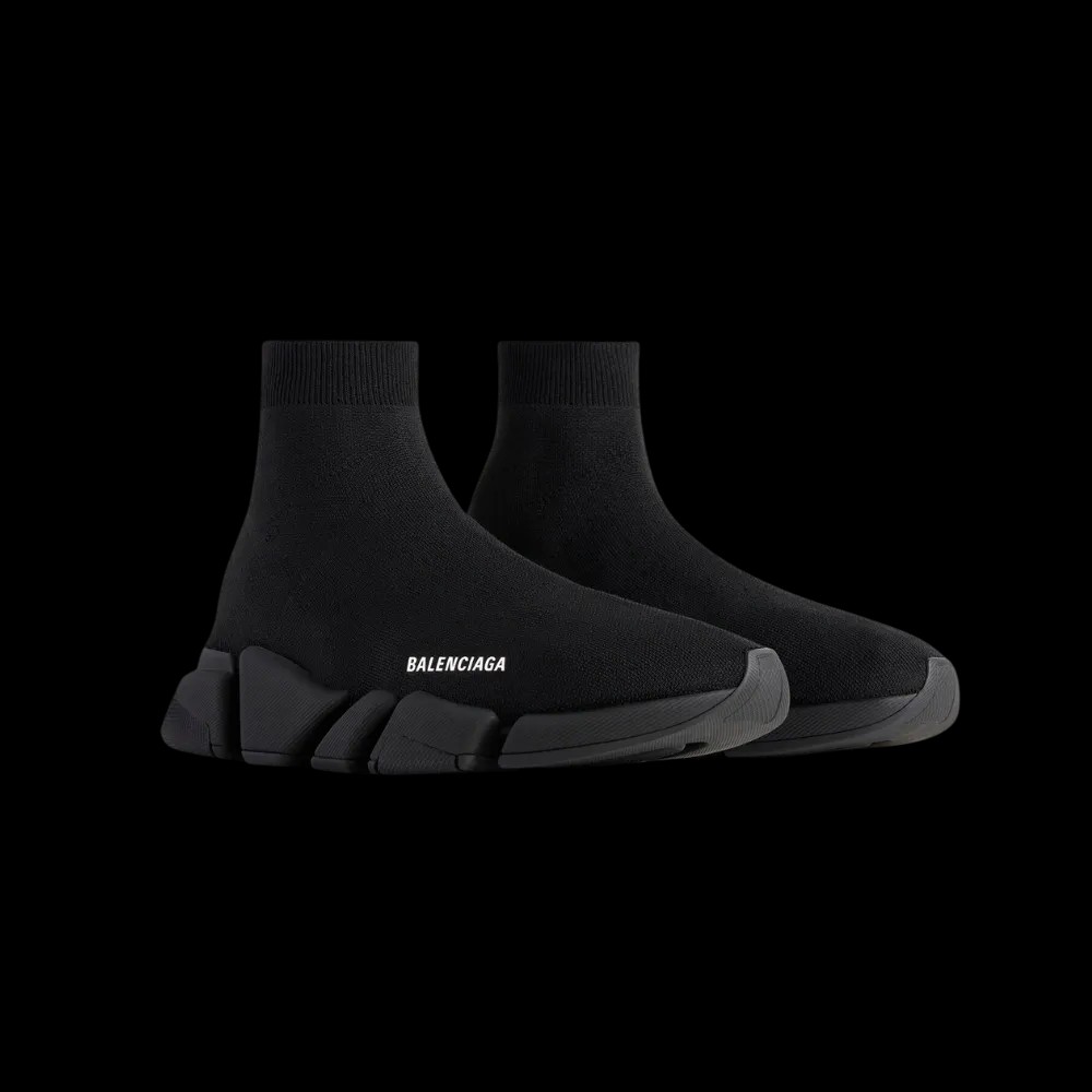 Balenciaga Speed 2.0 Recycled Knit Sneaker in Black - HypeFly India View 5