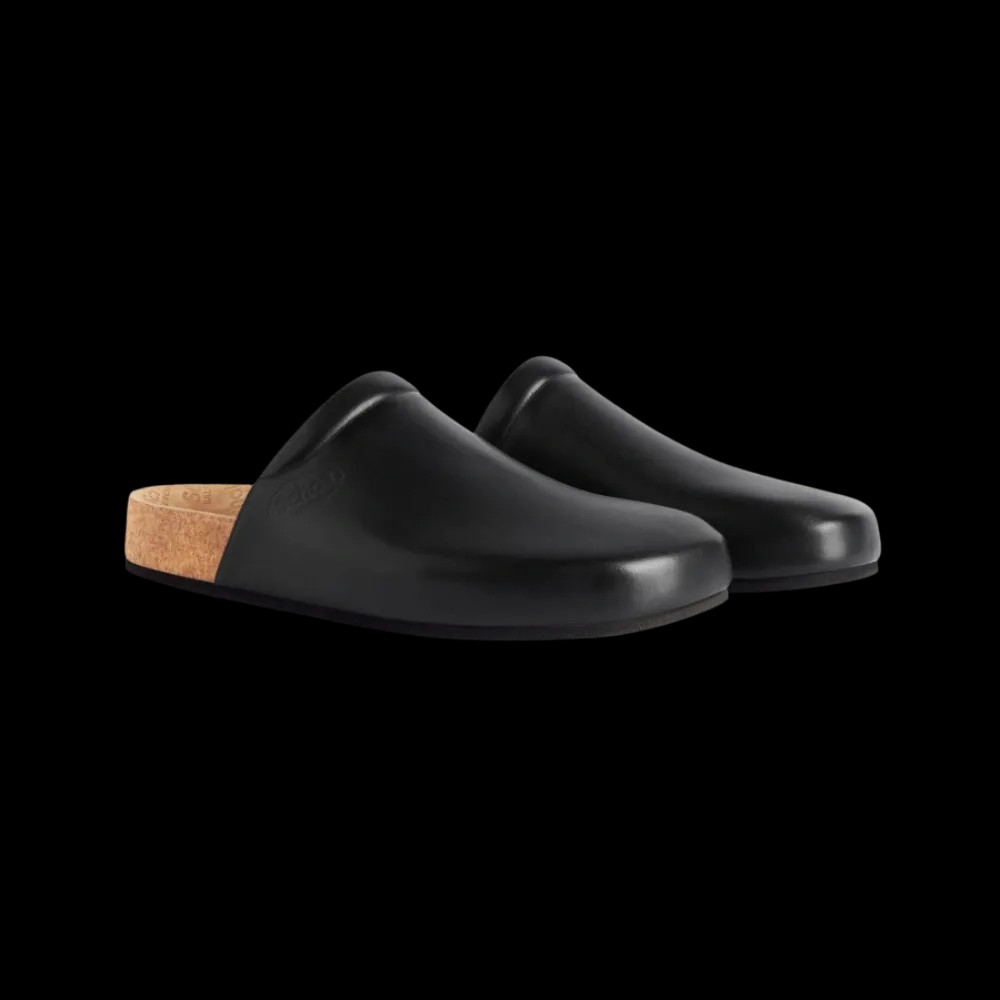 Balenciaga I Scholl Flat Mule In Black Calfskin - HypeFly India View 5