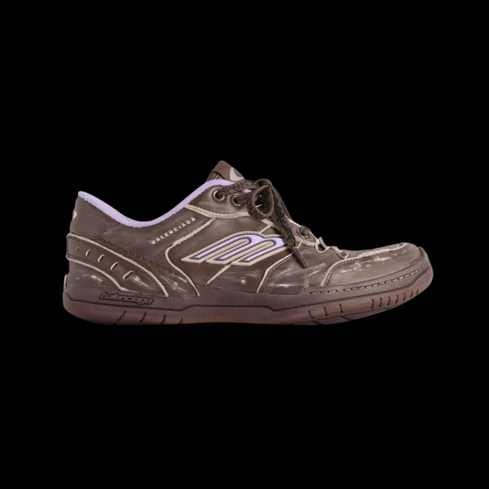 Balenciaga Hamptons Medium Worn-Out Sneaker In Brown - HypeFly India View 1