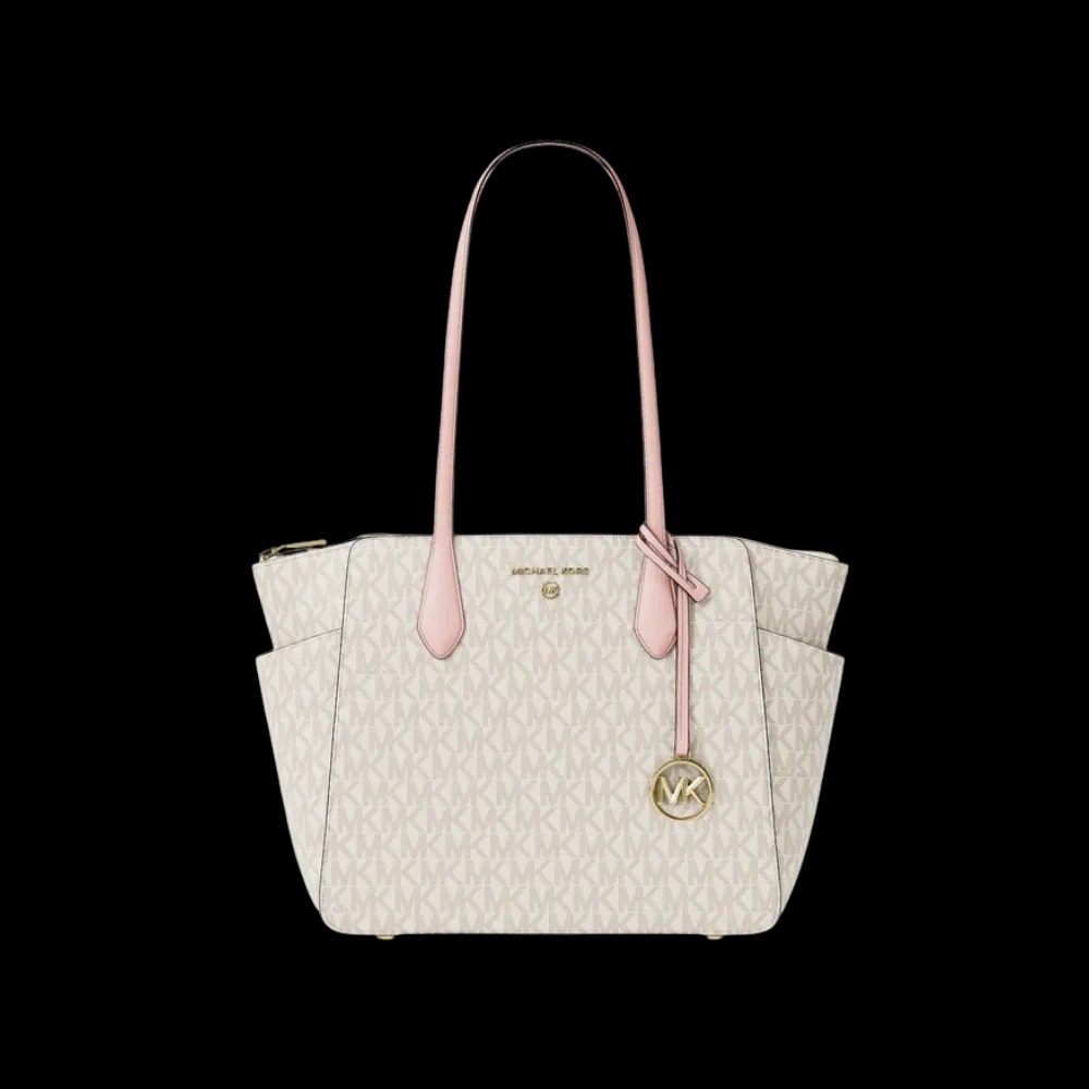 Michael Kors Marilyn Medium Signature Logo Tote Bag Pwd Blsh Mlt - HypeFly India View 1