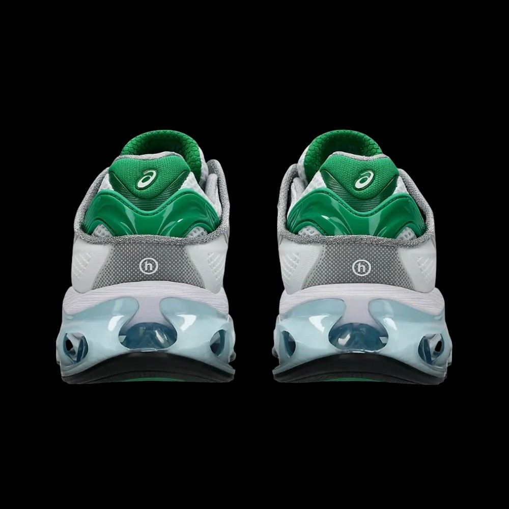 Hidden NY x Asics Gel Kinetic 2.0 'White Green Blue' - HypeFly India View 2