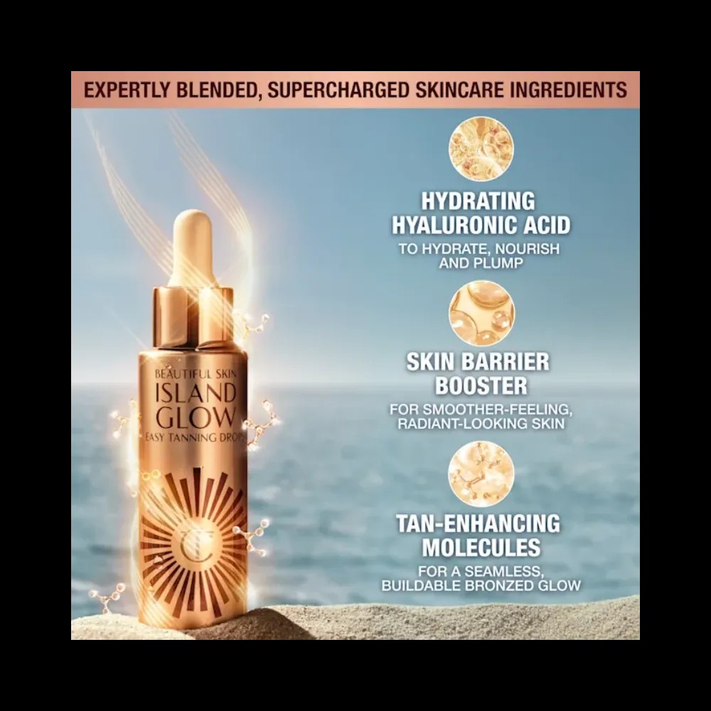 Charlotte Tilbury Beautiful Skin Island Glow Easy Tanning Drops Fair To Medium - HypeFly India View 3