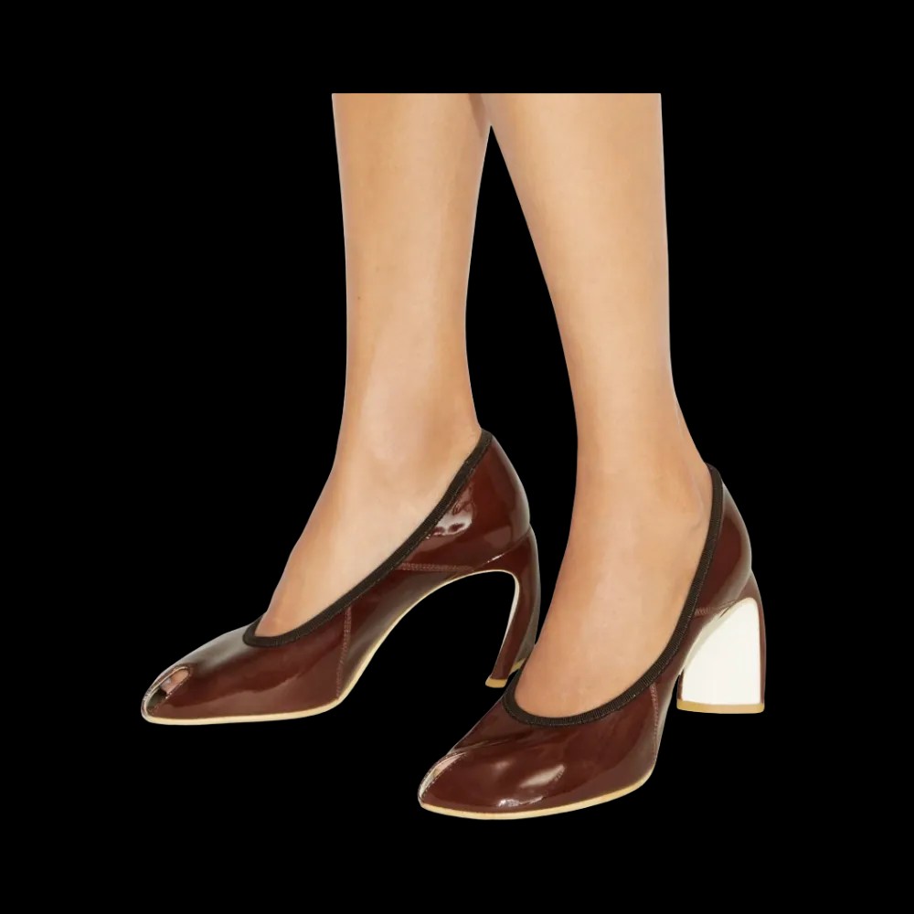 Tory Burch Peep-Toe Pump Russet brown - HypeFly India View 2