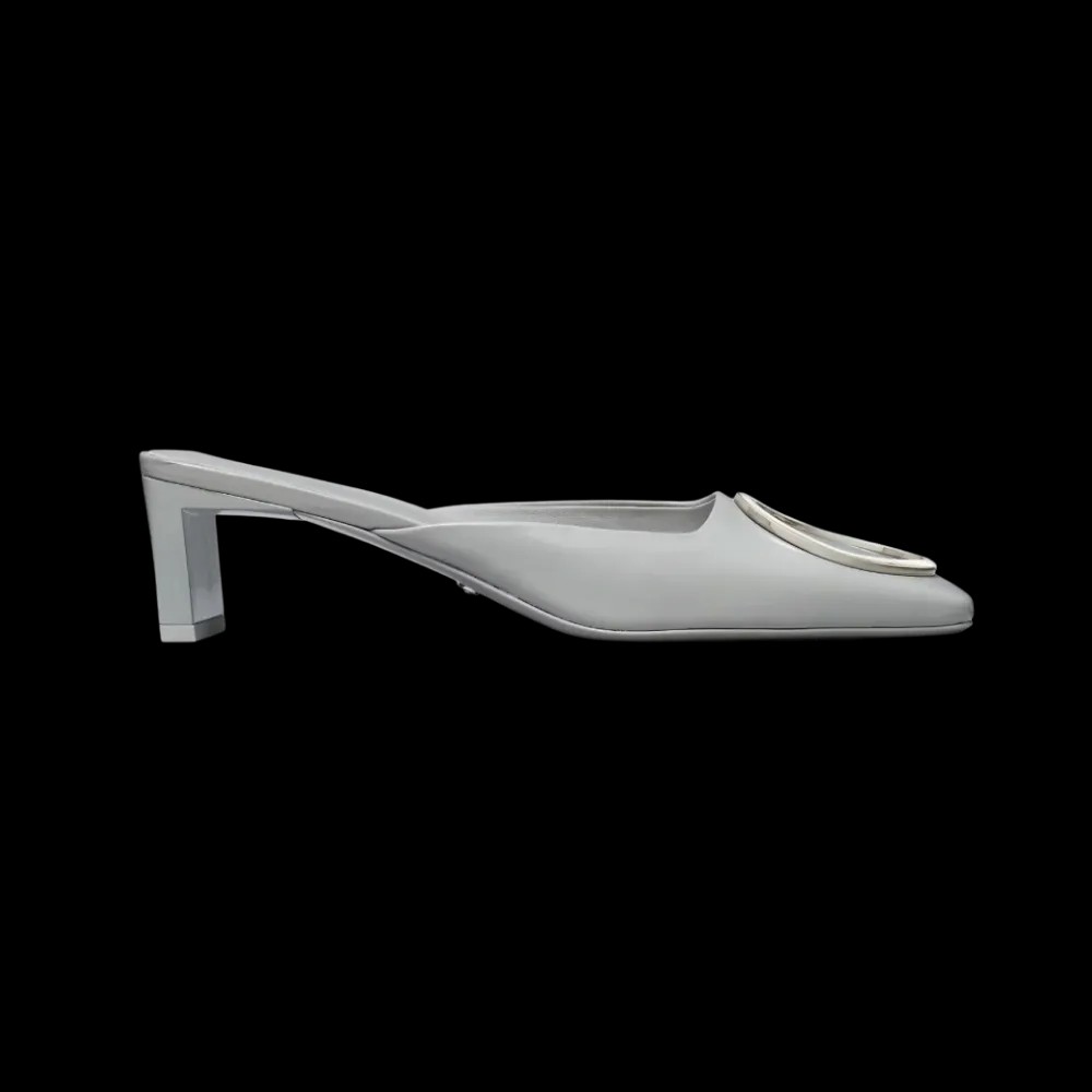 Tory Burch Ring Heeled Mule Silver - HypeFly India View 1