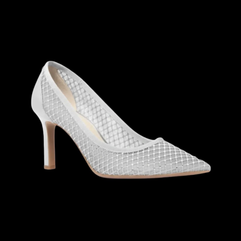 Michael Kors Willa Embellished Mesh Pump Silver - HypeFly India View 3
