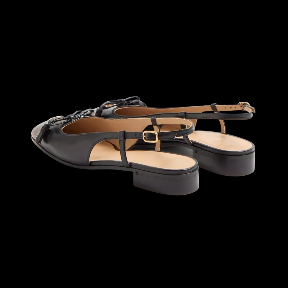 Valentino Valet Du Roi Kid Slingback Ballerina 25mm Black - HypeFly India View 4