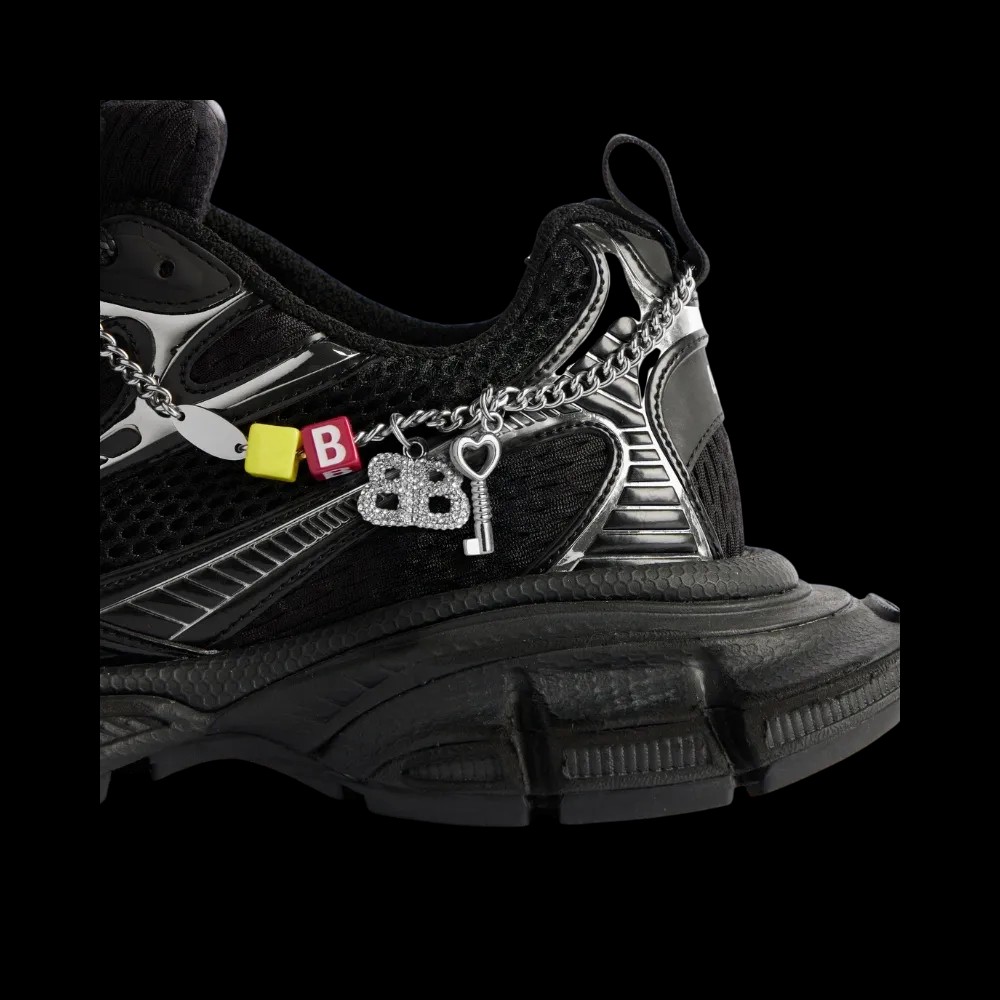 Balenciaga 3XL Sneaker With Charms In Black - HypeFly India View 3