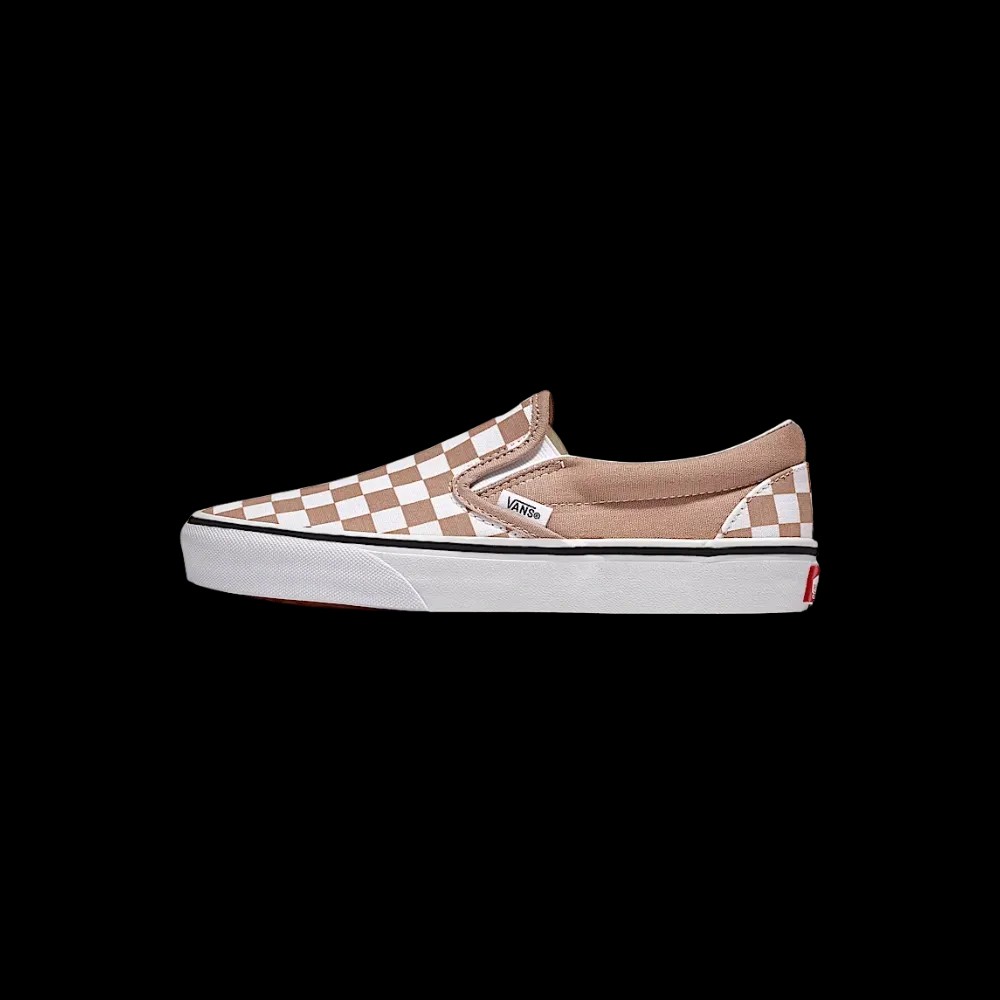 Vans Classic Slip-On Checkerboard Shoe Warm Taupe Brown - HypeFly India View 2