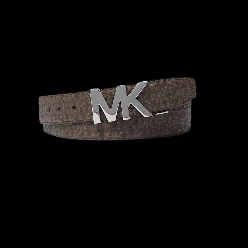 Michael Kors Reversible Signature Logo and Leather Belt Black - HypeFly India View 2