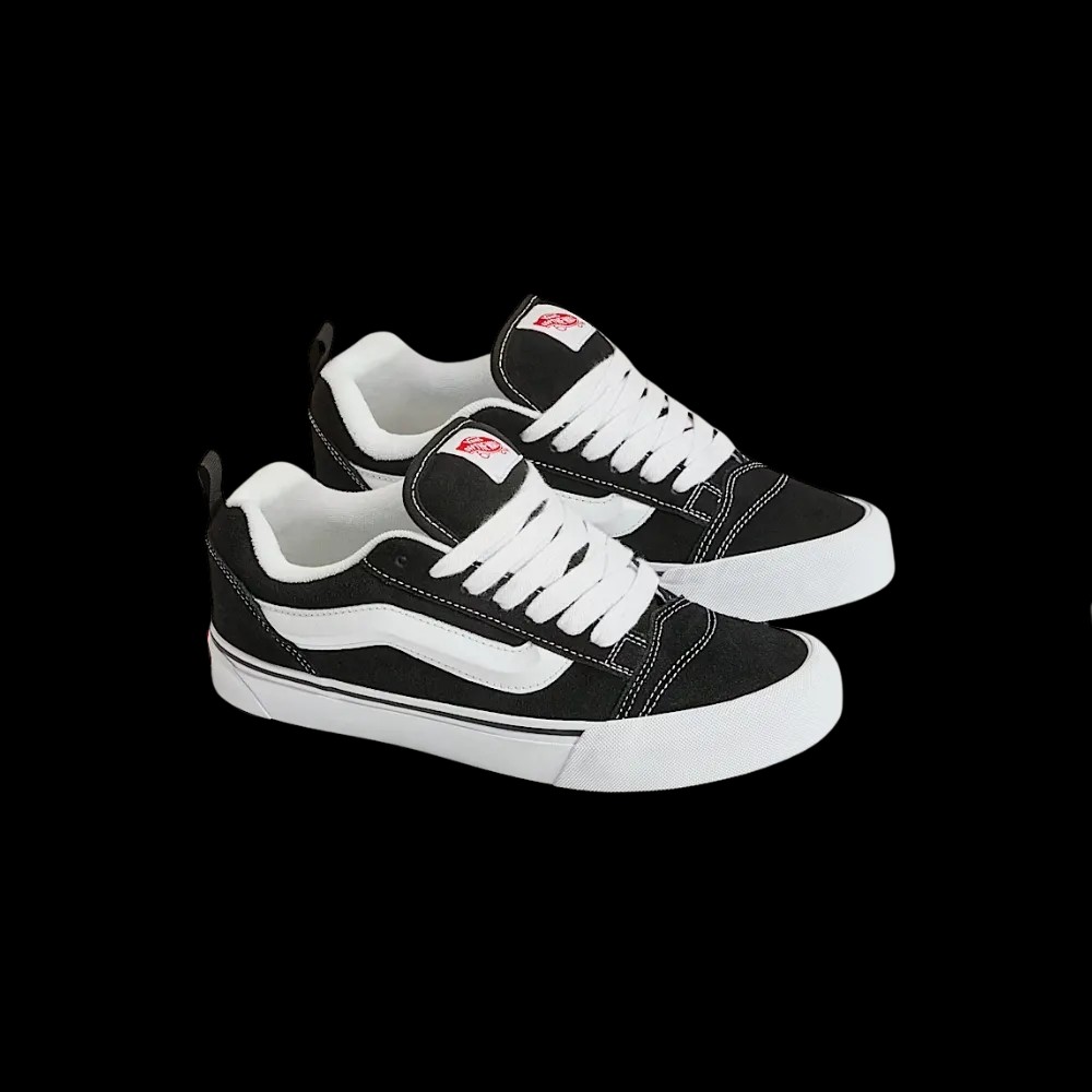 Vans Knu Skool Shoe Black White - HypeFly India View 4