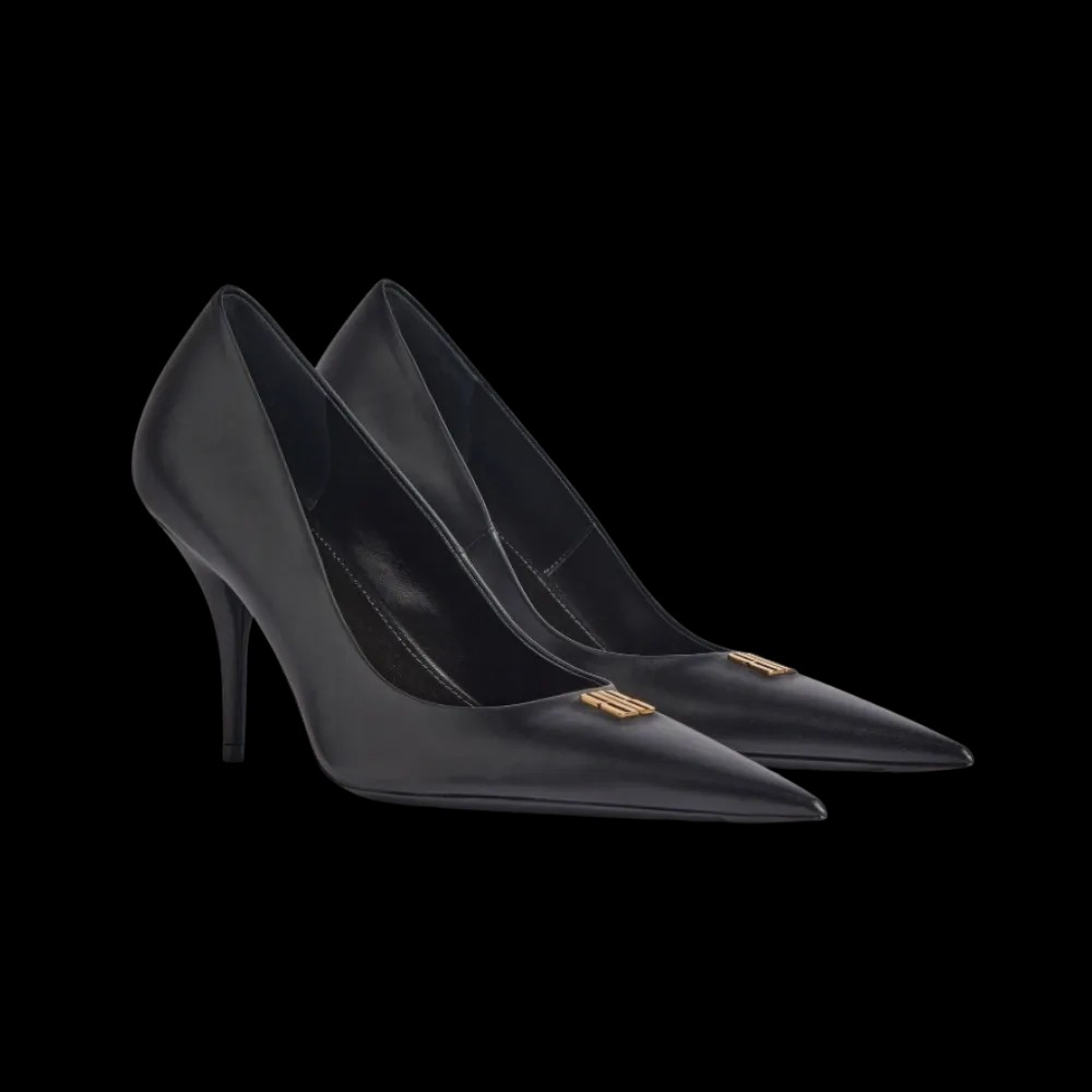 Balenciaga Avenue BB Editor Pump In Black - HypeFly India View 5