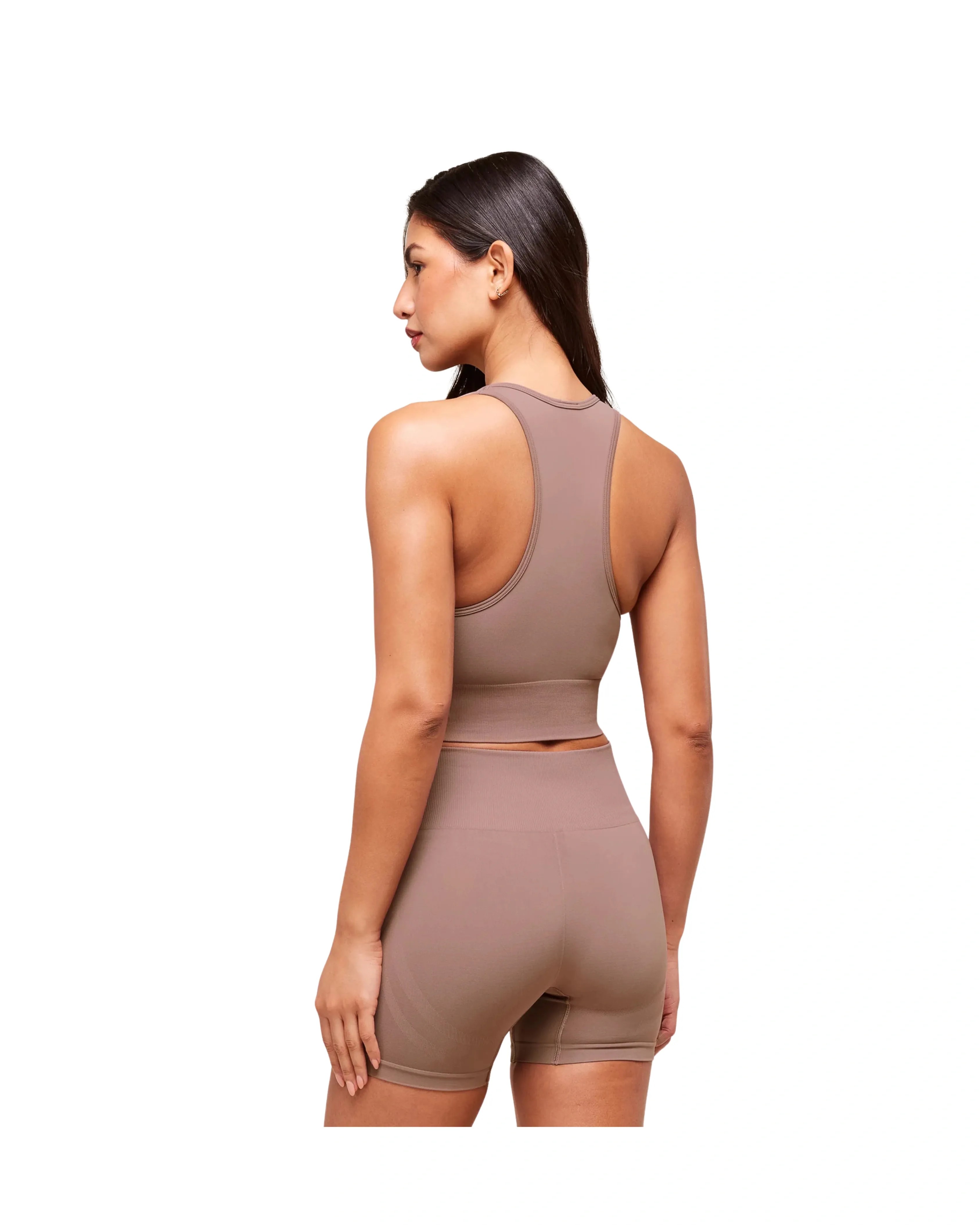 Gymshark Everyday Seamless Crop Tank Chestnut Pink - HypeFly India View 2