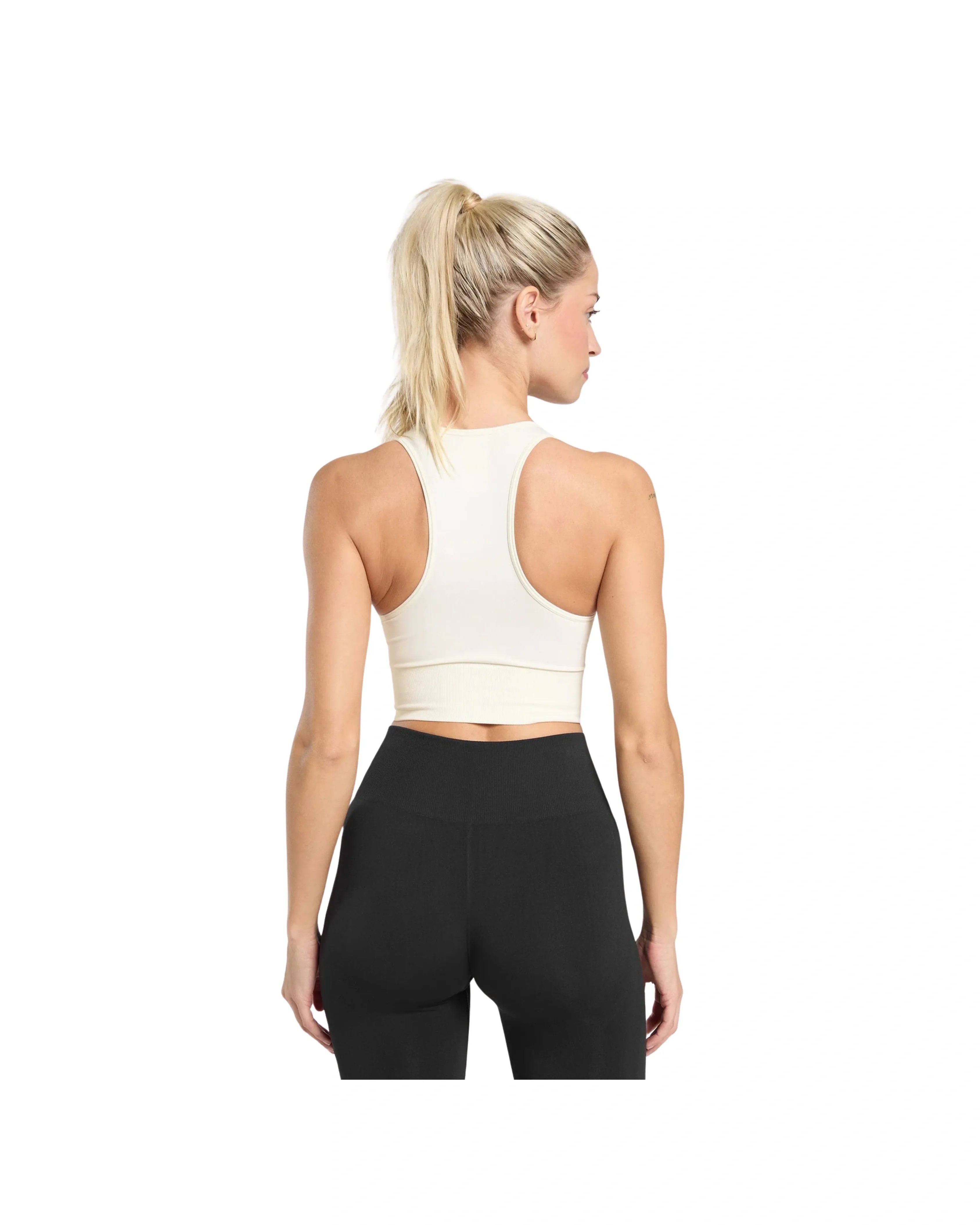 Gymshark Everyday Seamless Crop Tank Soft White  - HypeFly India View 2