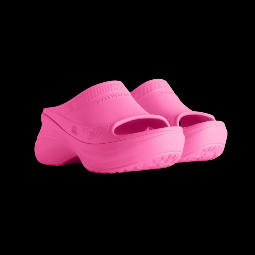 Balenciaga Pool Crocs Slide Sandal In Pink - HypeFly India View 5