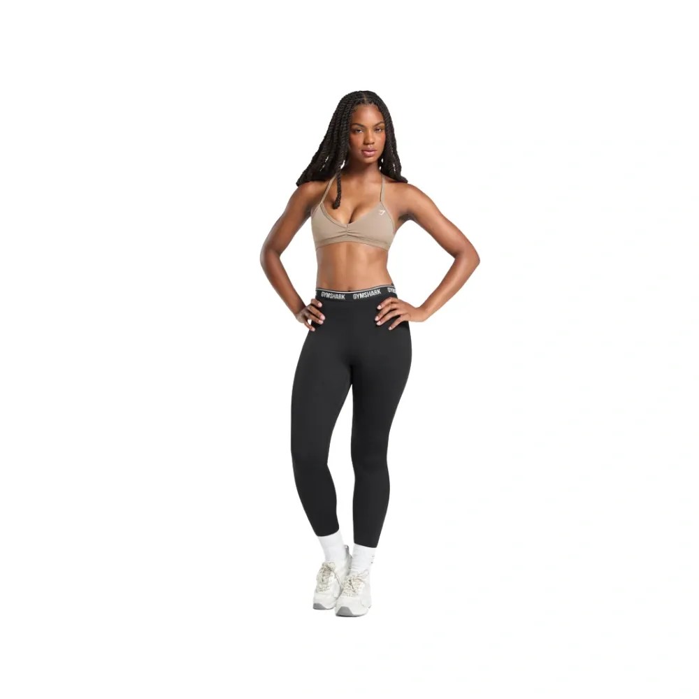 Gymshark Minimal Sports Bra- Light Support Lifestyle Brown - HypeFly India View 5