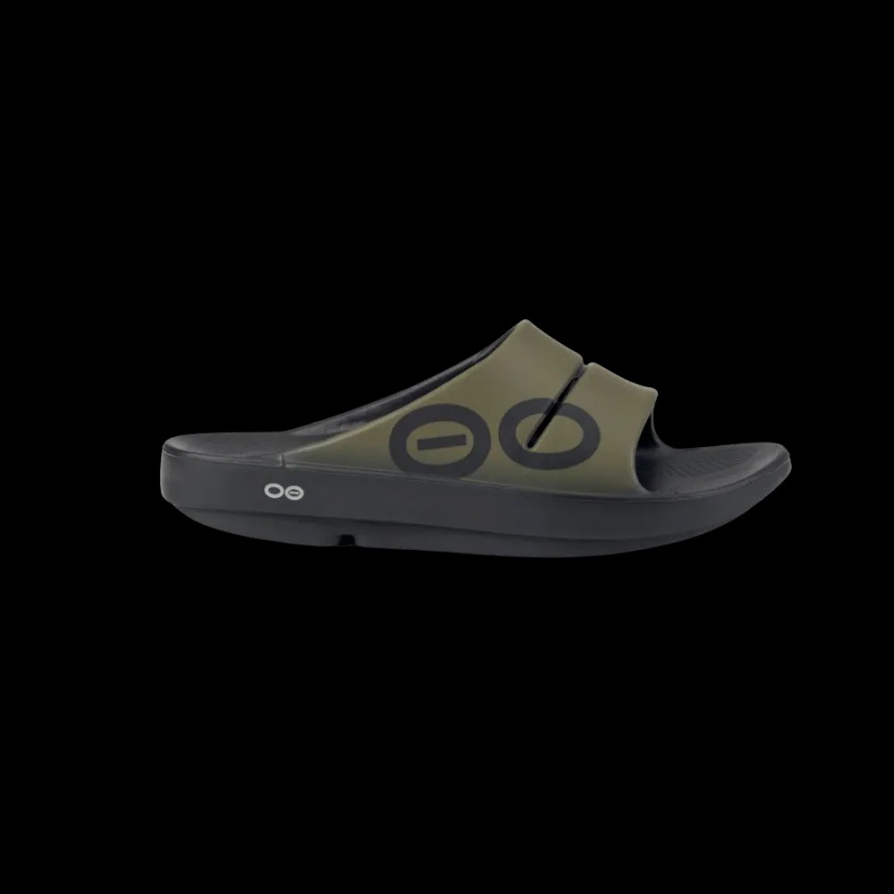 Oofos OOahh Sport Slide Sandal Tactical Green - HypeFly India View 1