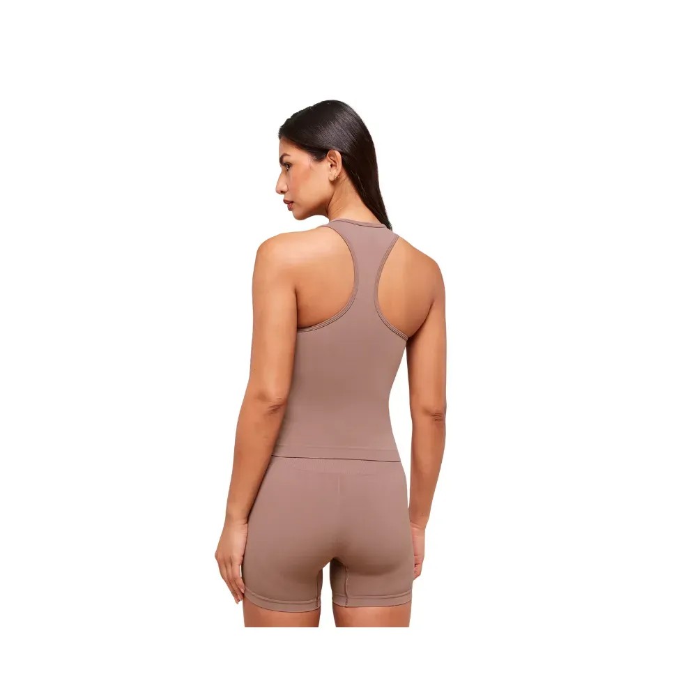 Gymshark Everyday Seamless Tight Fit Tank Chestnut Pink - HypeFly India View 2