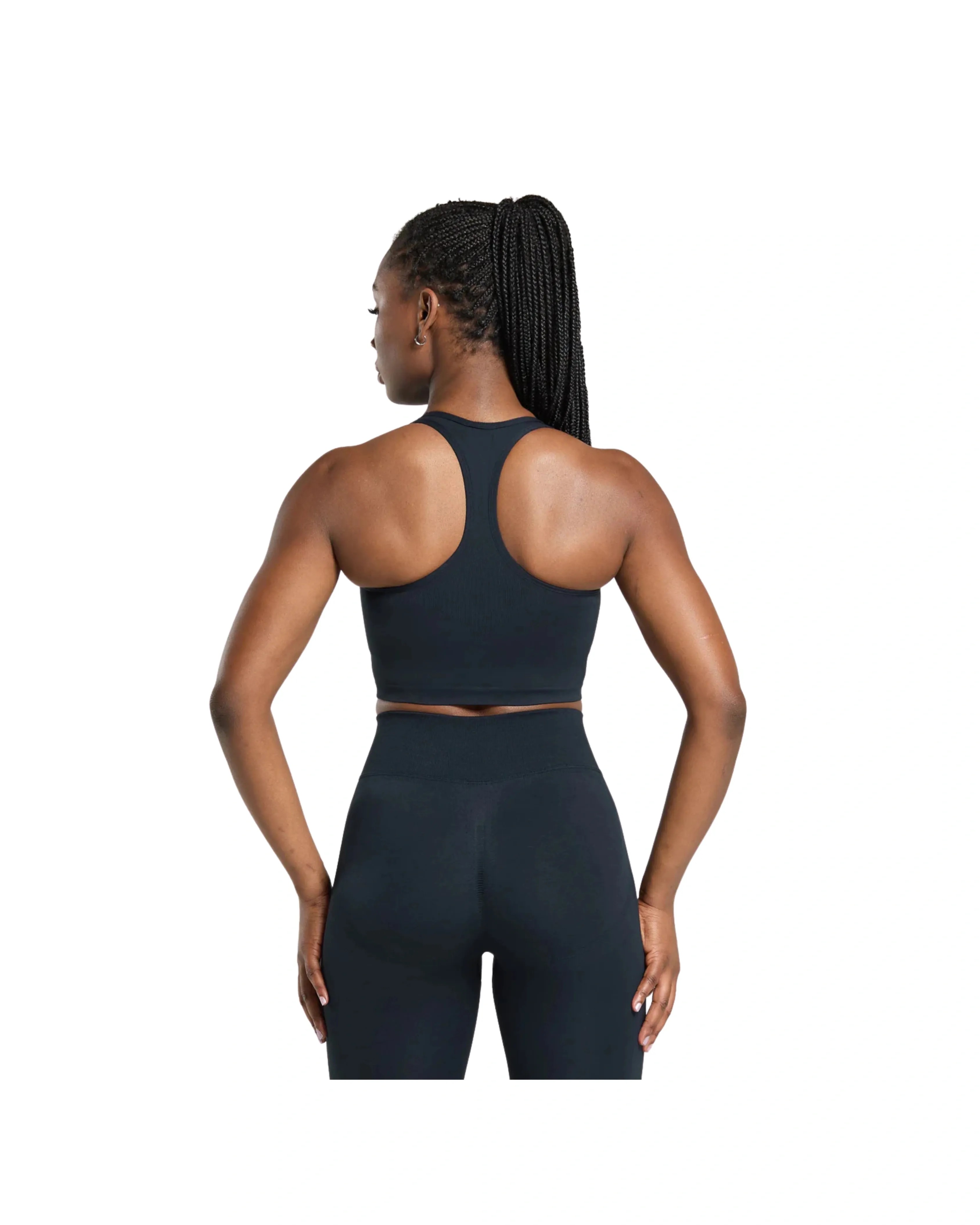 Gymshark Lift Seamless Midi Tank With Shelf Midnight Blue - HypeFly India View 2