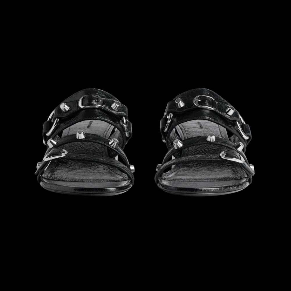 Balenciaga City Sandal In Black - HypeFly India View 4
