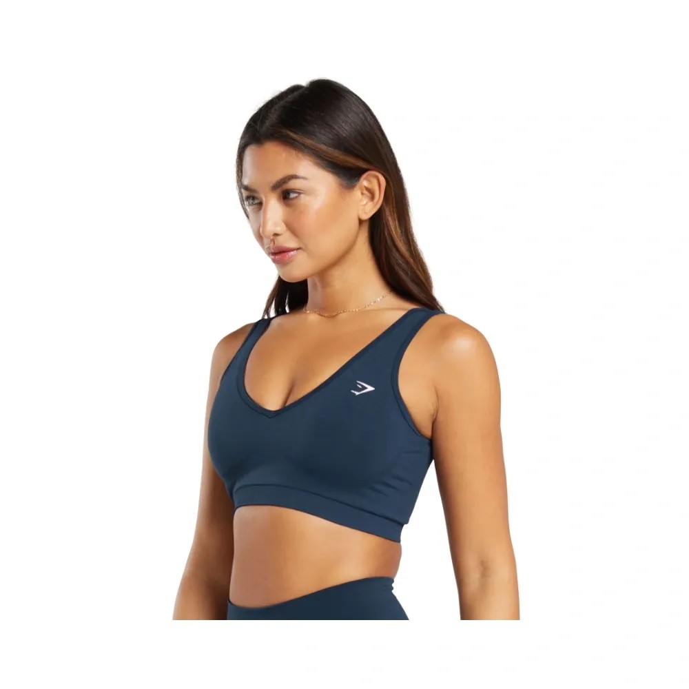 Gymshark Everyday Seamless Sports Bra - Light Support Navy - HypeFly India View 3