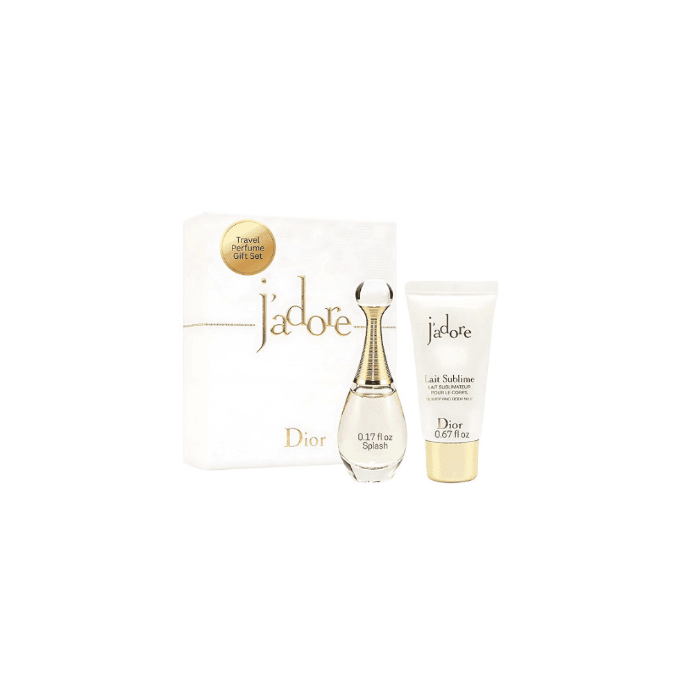 Dior J'adore Perfume for Women Mini Fragrance Gift Set EDP & Body Lotion Duo Travel Set (Perfume 10 ML / Lotion 0.34 Fl Oz) - HypeFly India View 1