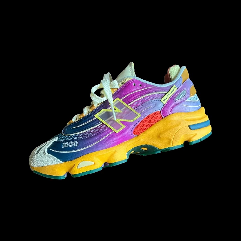 Salehe Bembury x New Balance 1000 'Fog Be The Cloud - Berry' - HypeFly India View 3
