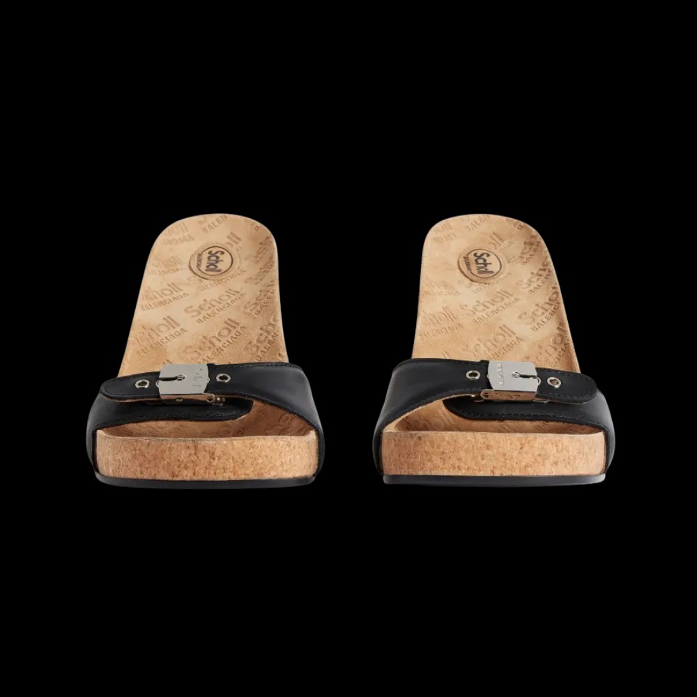Balenciaga I Scholl Sandal In Black - HypeFly India View 4
