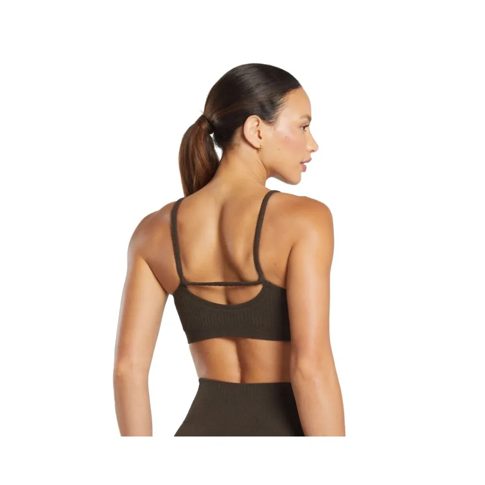 Gymshark Luxe Seamless Bralette - Light Support Walnut Brown Marl - HypeFly India View 3