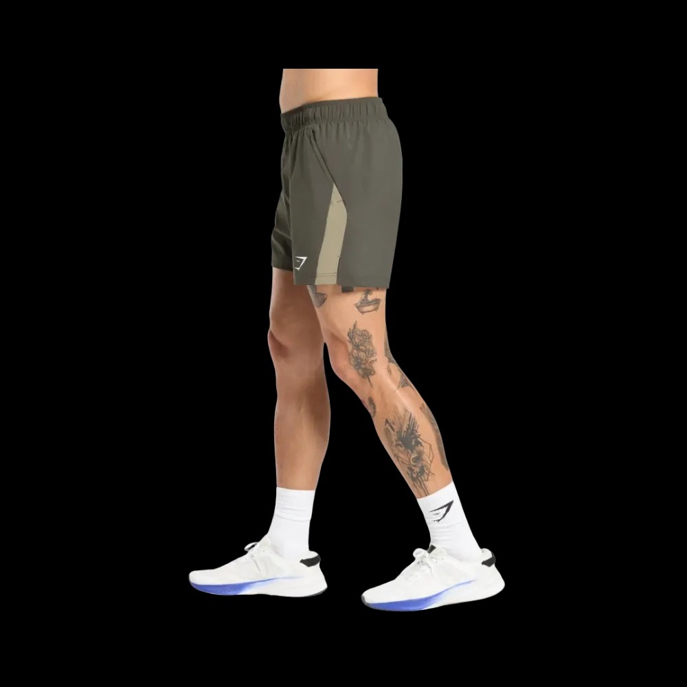 Gymshark Sport 5" Shorts Strength Green - HypeFly India View 4