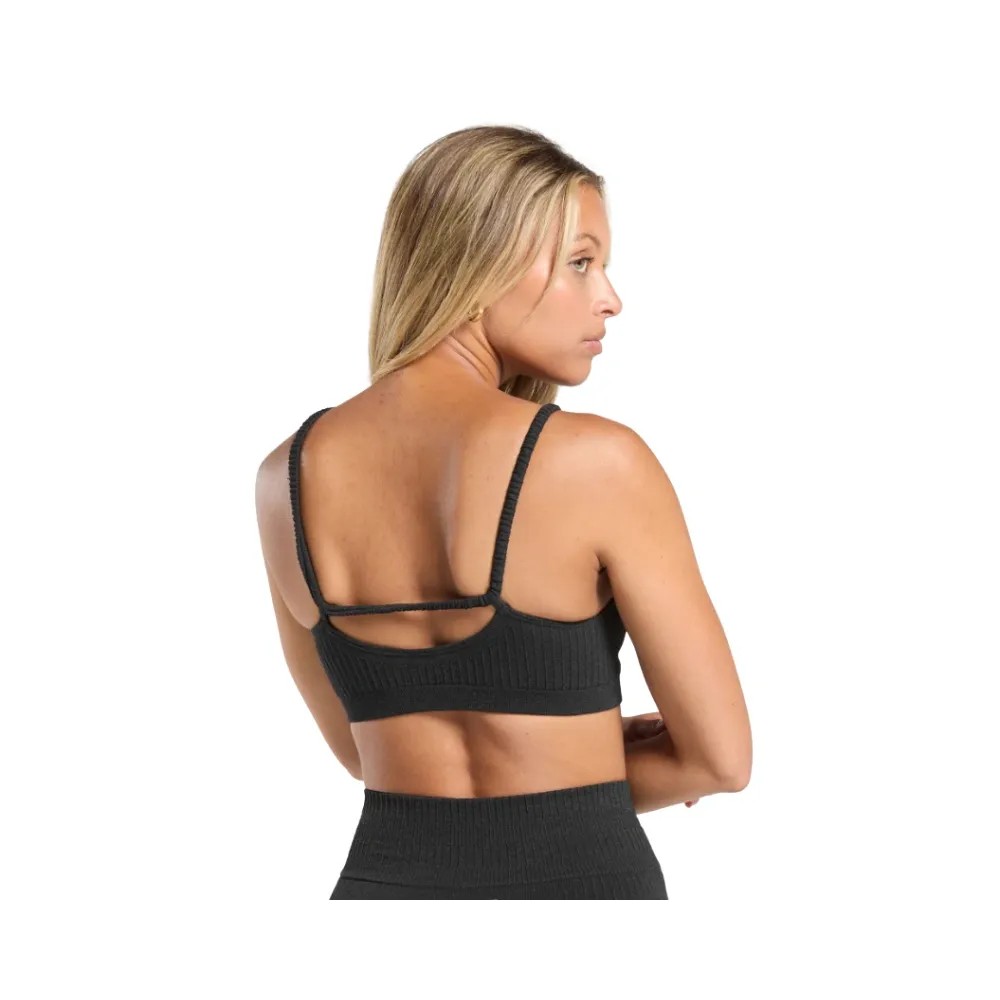 Gymshark Luxe Seamless Bralette - Light Support Coal Marl - HypeFly India View 2